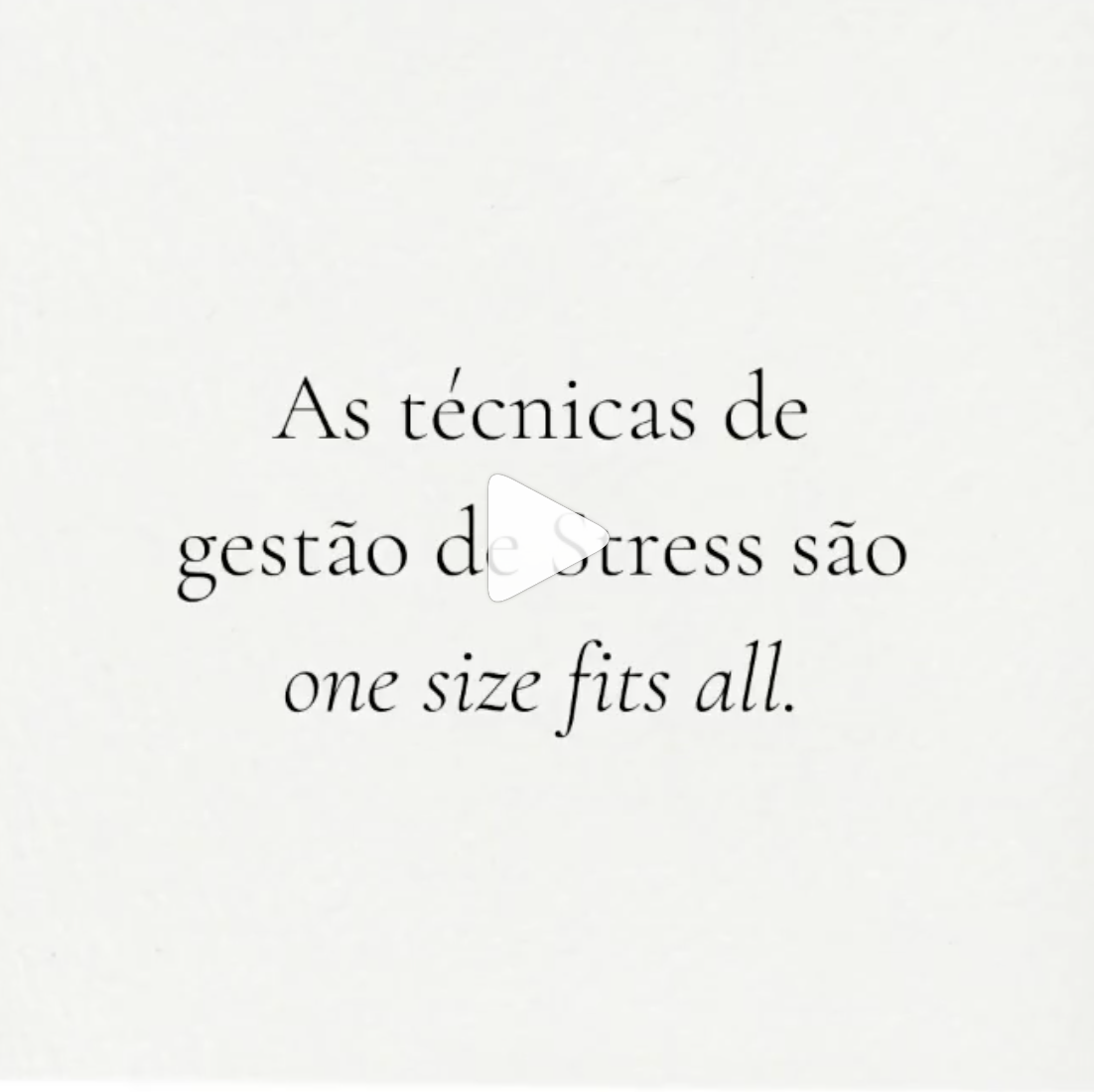 As Técnicas de Gestão de Stress São One Size Fits All